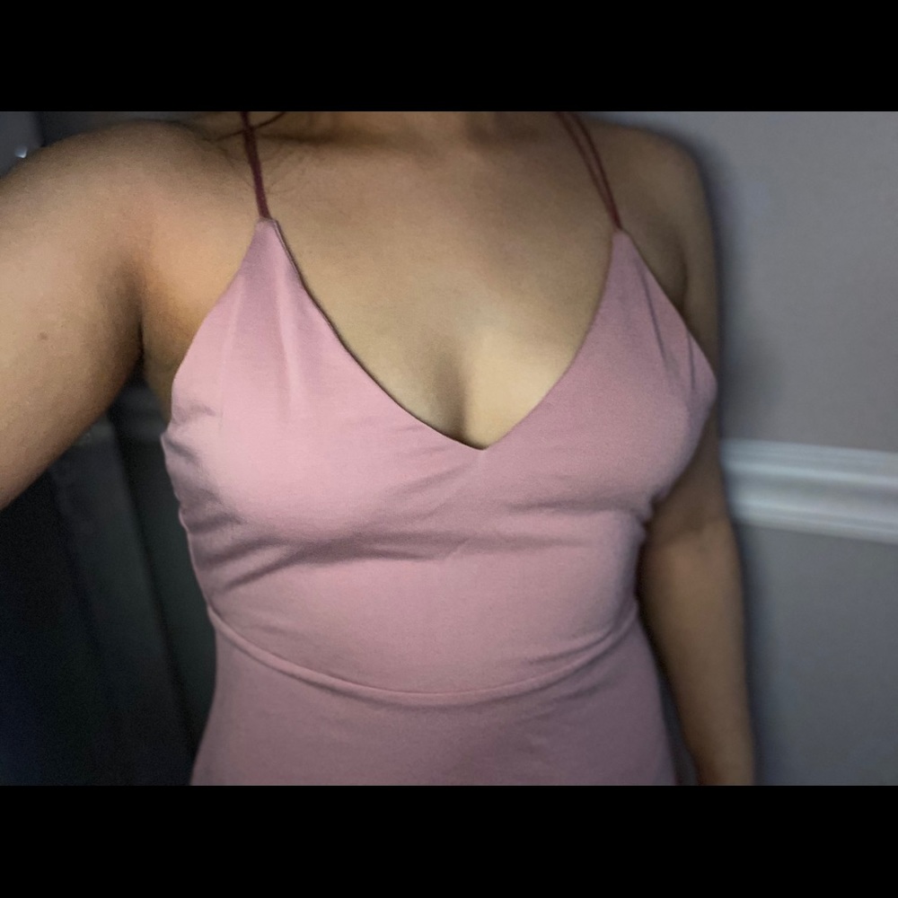 Pink dress with scrappy detail in the back
